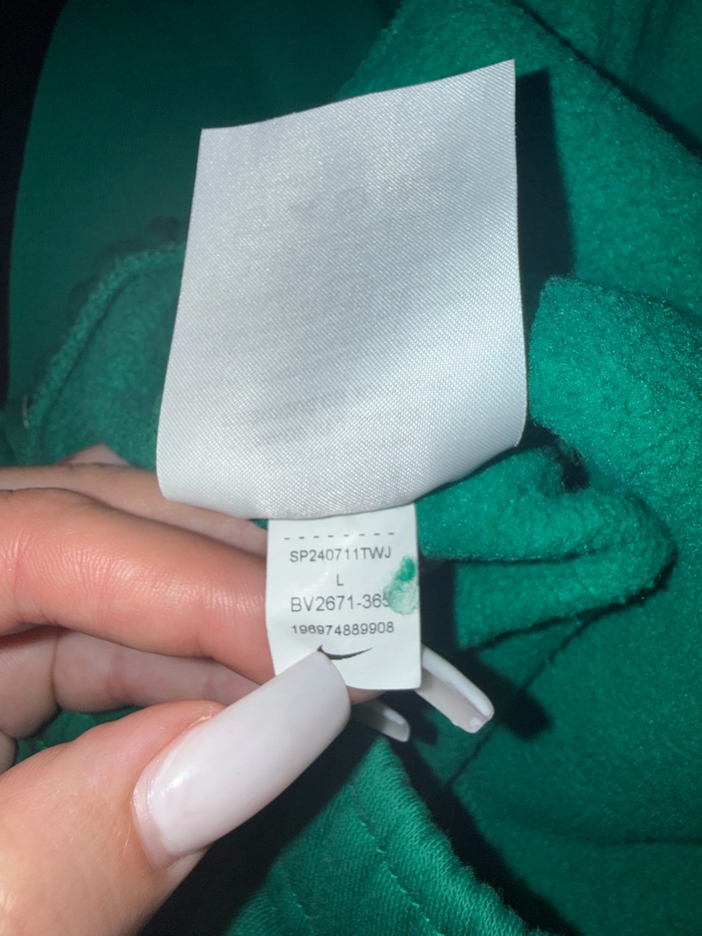 Nike NSW Cuff Fleece Tapered Sweats Pants Green Men’s Sz Large BV2671-365 - Picture 7 of 7
